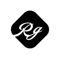 RG brand name initial letters monogram. vector