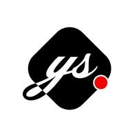 YS brand name initial letters icon. vector