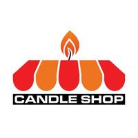 candle shop logo template, candle shop vector elements