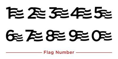 flag number logo template, flag number vector elements, flag number icon 1,2,3,4,5,6,7,8,9,0