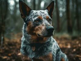Australian Cattle dog created with Generative AI technology photo