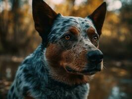 Australian Cattle dog created with Generative AI technology photo