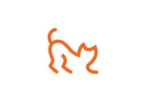 this is a cat logo design for your business vector