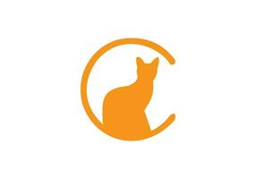 this is a cat logo design for your business vector