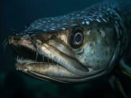 Barracuda portrait created with Generative AI technology photo