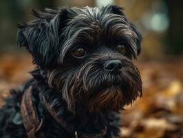 Affenpinscher dog created with Generative AI technology photo