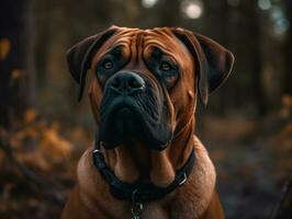 Boerboel dog created with Generative AI technology photo