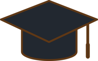 Graduation cap cartoon icon  isolated illustration png