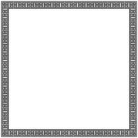 Black square frame in ancient greek style vector