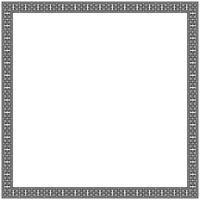 Black square frame in ancient greek style vector