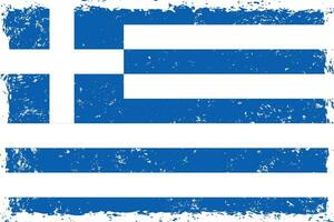 Greece flag grunge distressed style vector