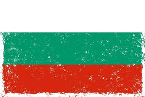 Bulgaria flag grunge distressed style vector