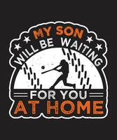 Baseball Tshirt design vector. Use for T-Shirt, mugs, stickers, Cards, etc vector