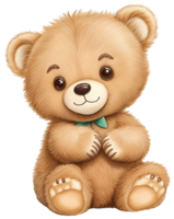 linda osito de peluche oso. ai generativo png