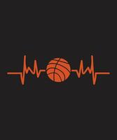baloncesto camiseta diseño vector. utilizar para camiseta, tazas, pegatinas, tarjetas, etc. vector