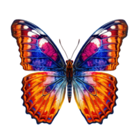 Colorful butterfly isolated on transparent background, created with generative AI png