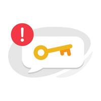 security code, key, verification message  concept illustration flat design vector eps10. modern graphic element for landing page, empty state ui, infographic, icon