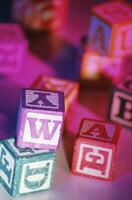 Toy cubes alphabet photo