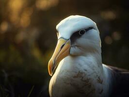 albatros pájaro retrato creado con generativo ai tecnología foto