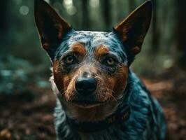 Australian Cattle dog created with Generative AI technology photo