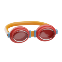 deporte actividad objeto nadando gafas de protección 3d ilustración png