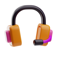 Podcast casque de musique illustration png