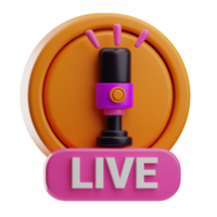 podcast Live Broadcast 3d illustration png