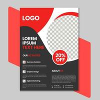 Free geometric vector shape and clean a4 flyer borchure template design, Corporate business flyer, Brochure design with mockup