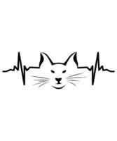 gato camiseta diseño vector. utilizar para camiseta, tazas, pegatinas, tarjetas, etc. vector