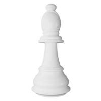 White bishop chess piece clipart flat design icon isolated on transparent background, 3D render chess and board game concept png