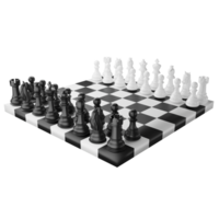 Schach Tafel und Schach Stück Seite Aussicht Clip Art eben Design Symbol isoliert auf transparent Hintergrund, 3d machen Schach und Tafel Spiel Konzept png