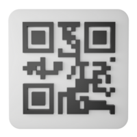 qr codice pieno telaio clipart piatto design icona isolato su trasparente sfondo, 3d rendere digitale simbolo e in linea shopping concetto png