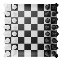 échecs planche et échecs pièce Haut vue clipart plat conception icône isolé sur transparent arrière-plan, 3d rendre échecs et planche Jeu concept png