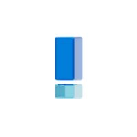 bleu verre style 3d signe exclamation marque png