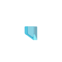 bleu verre style 3d signe coma png