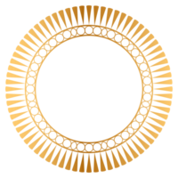 Golden circle frame with gold award ribbon icon png