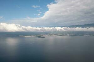 Blue sky and lake in Erhai, Yunnan, China. photo