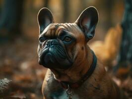 French bulldog created with Generative AI technology photo