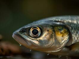 Herring portrait created with Generative AI technology photo