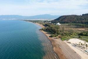 playa en fuxiano lago en yunnan, porcelana. foto