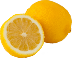 isolated lemon fruit on transparent background. png