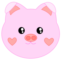 roze schattig varken png