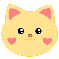 cute yellow cat png