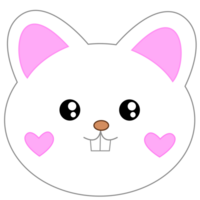 cute white rabbit png