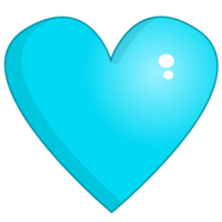 leggero blu brillante cuore png