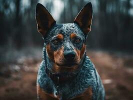 Australian Cattle dog created with Generative AI technology photo