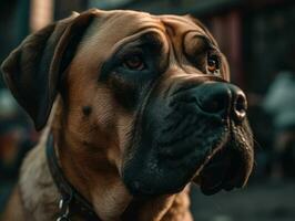 Boerboel dog created with Generative AI technology photo