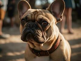 French bulldog created with Generative AI technology photo