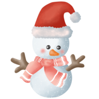 Merry Christmas snow man decoration png