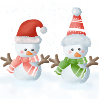 Merry Christmas snow man decoration png